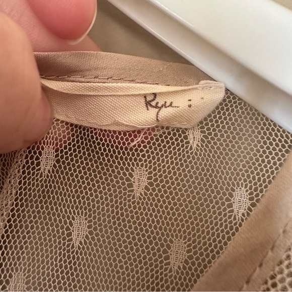 Ryu M/L Boho Sweater Bell Sleeve Cottagecore Hippie Mixed Media Artsy Rust Orang - Picture 5 of 15